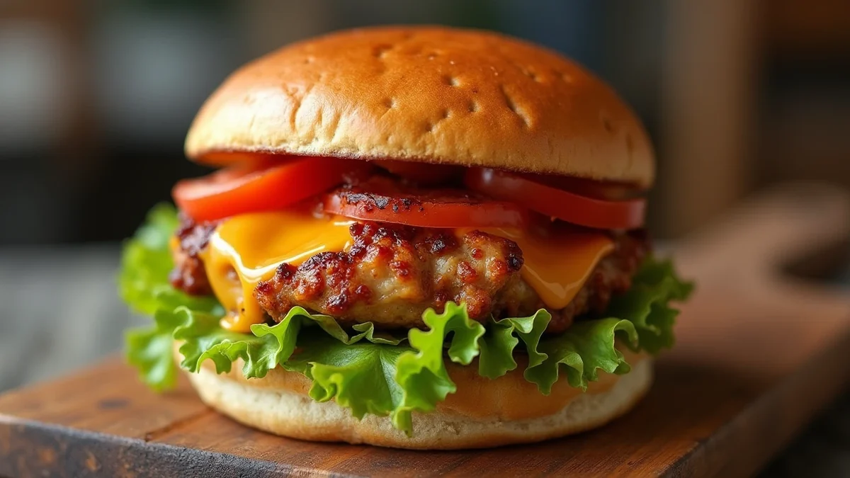BBQ Chicken Sandwich recipe by Chef Mia, photographed in a natural light Texas kitchen