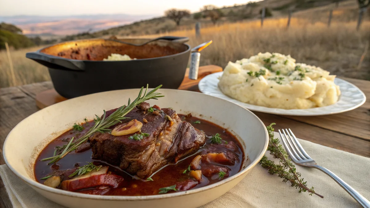 Beef Rib Steak Slow Cooker recipe by Chef Mia, photographed in a natural light Texas kitchen