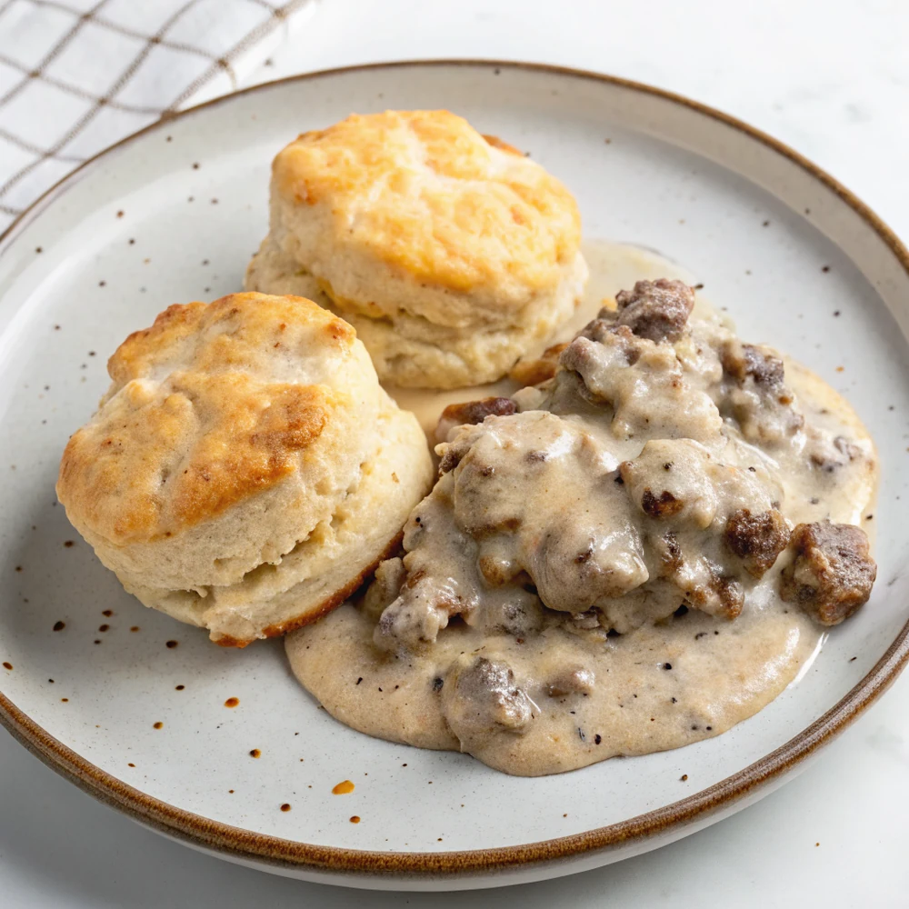 Buttermilk, Biscuits, and, Sausage, Gravy