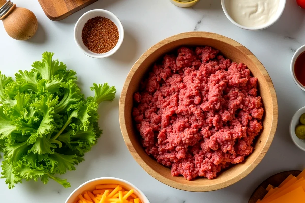 Close-up of easy bbq burger showing texture, color, and serving detail