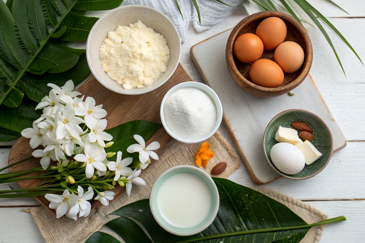 Close-up of sampaguita ice cream recipe showing texture, color, and serving detail