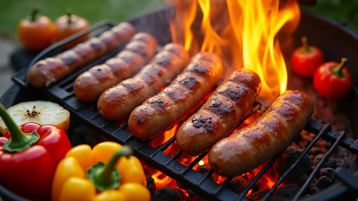 BBQ Sausage Recipes recipe by Chef Mia, photographed in a natural light Texas kitchen
