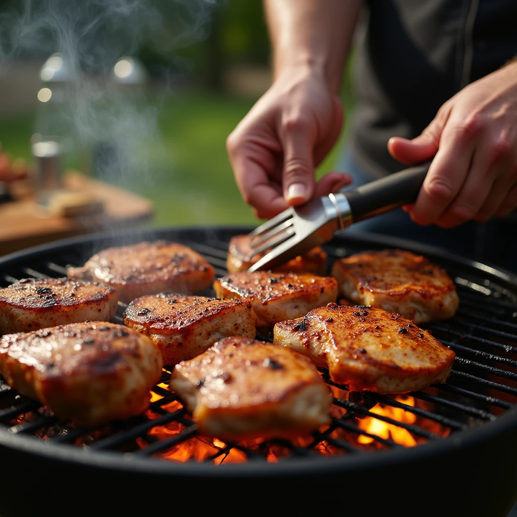 Grilling Chicken for a BBQ Sandwich