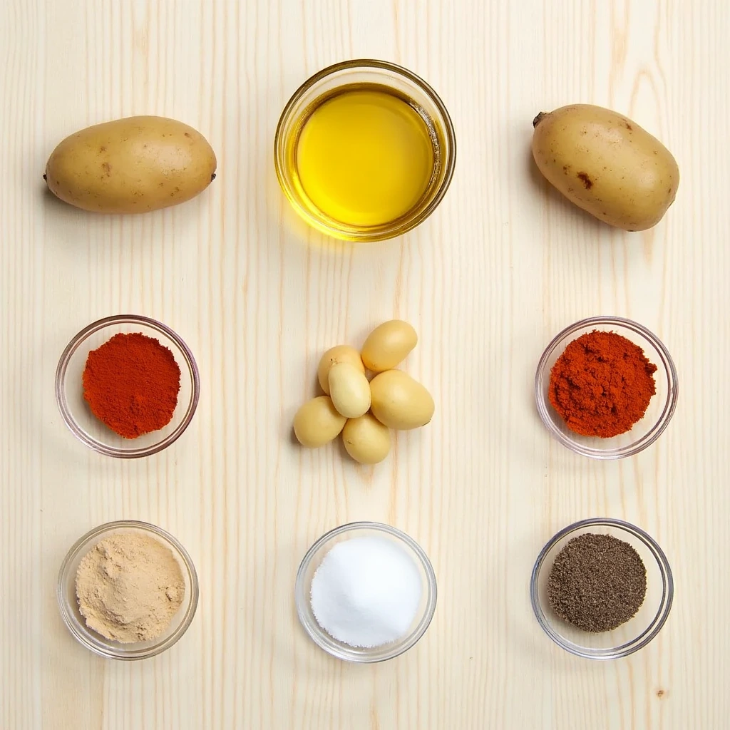 Ingredients for homemade hot fries