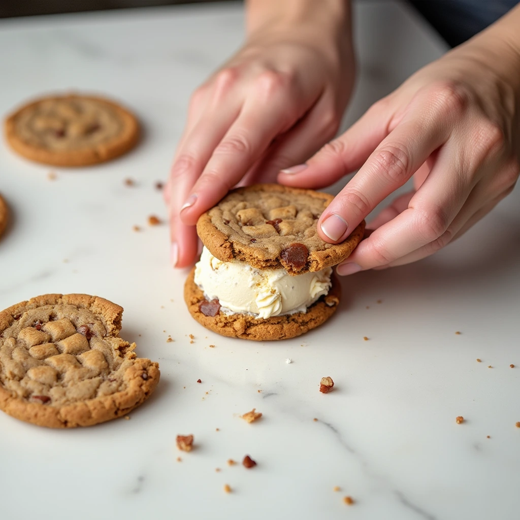 butter pecan ice cream sandwiches