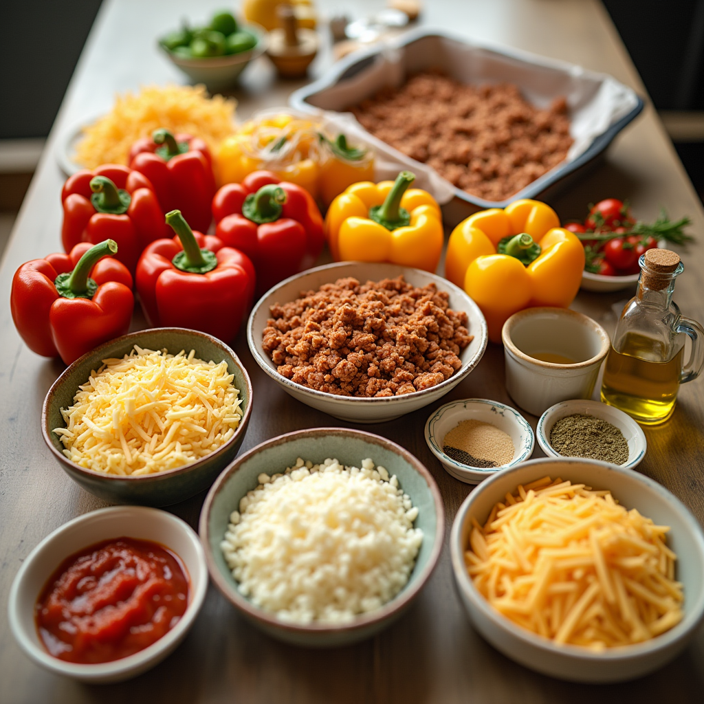 cheese stuffed bell peppers