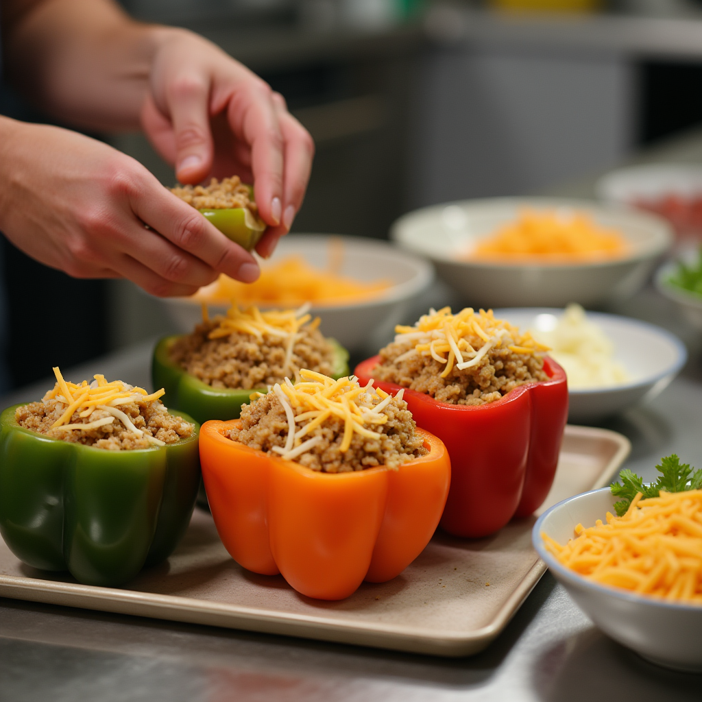 cheese stuffed bell peppers