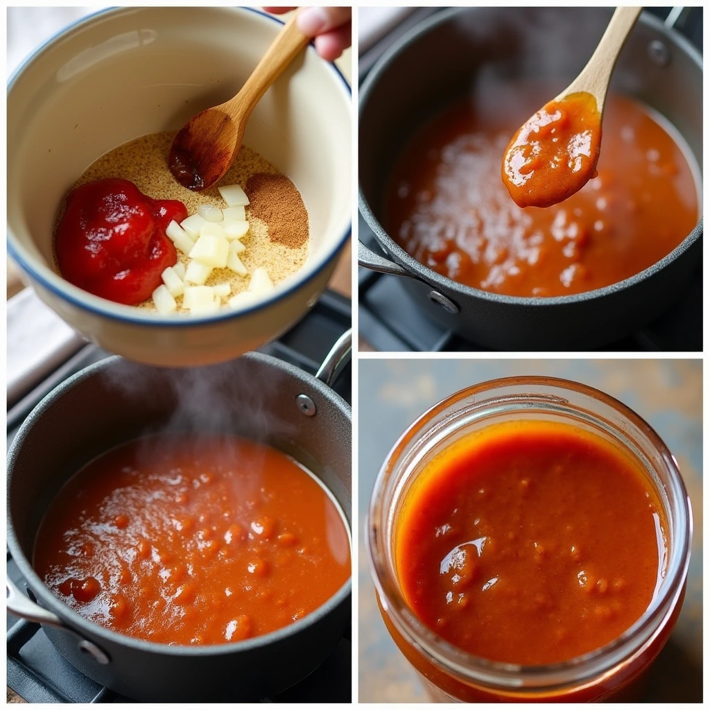 Steps for making a tomato sauce