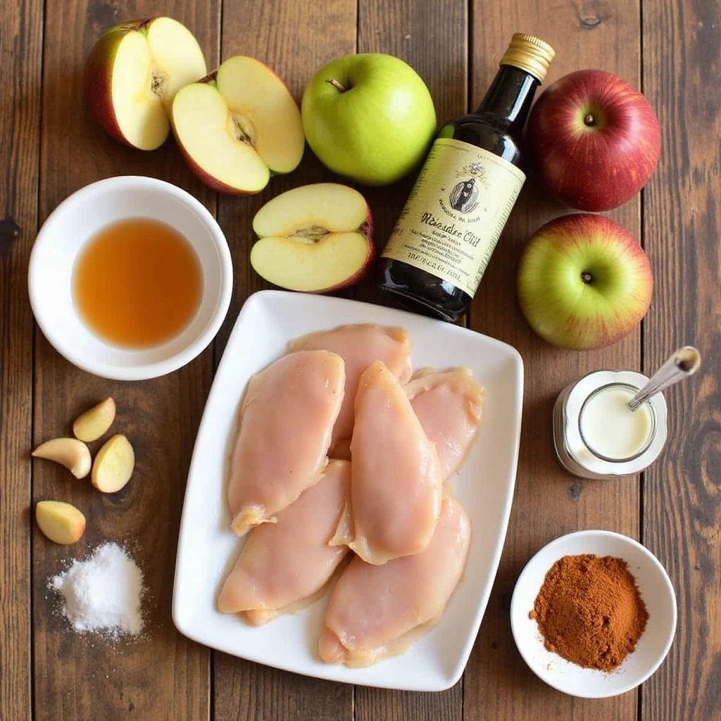 Ingredients for apple and honey glazed chicken tenders recipe