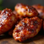 Delicious, glistening Delmarva BBQ chicken with a tangy sauce