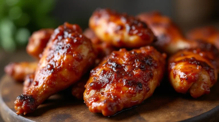 Delicious, glistening Delmarva BBQ chicken with a tangy sauce