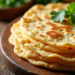 Stack of Homemade Buttery Tortillas. buttery tortilla recipe