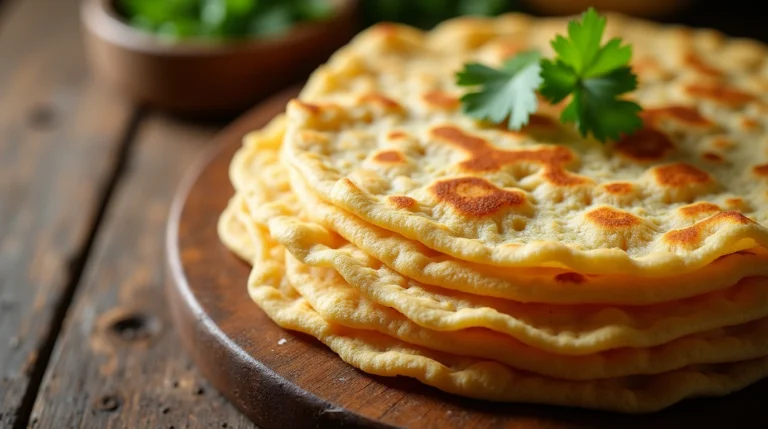 Stack of Homemade Buttery Tortillas. buttery tortilla recipe